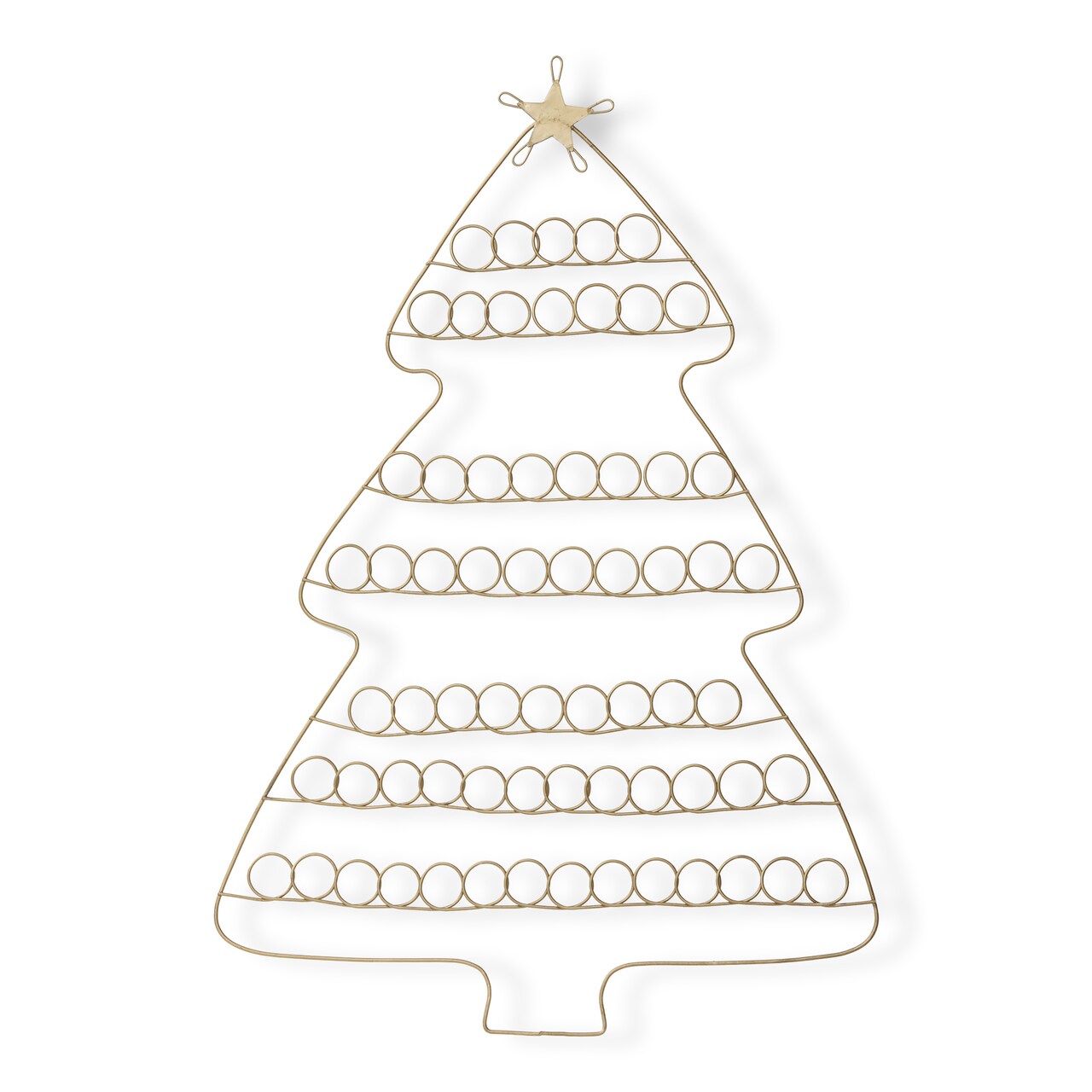 17" x 24.6" Holiday Tree Hanging Christmas Greeting Card Wire Holder